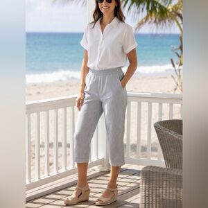 Old Navy Women’s Pinstriped Black and White Chinos